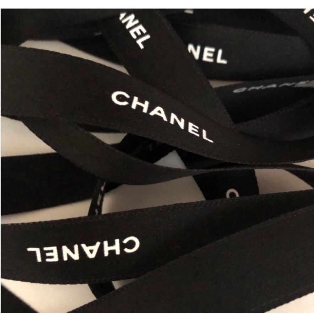 3 Yards Black Chanel Ribbon - Picture 2 of 4